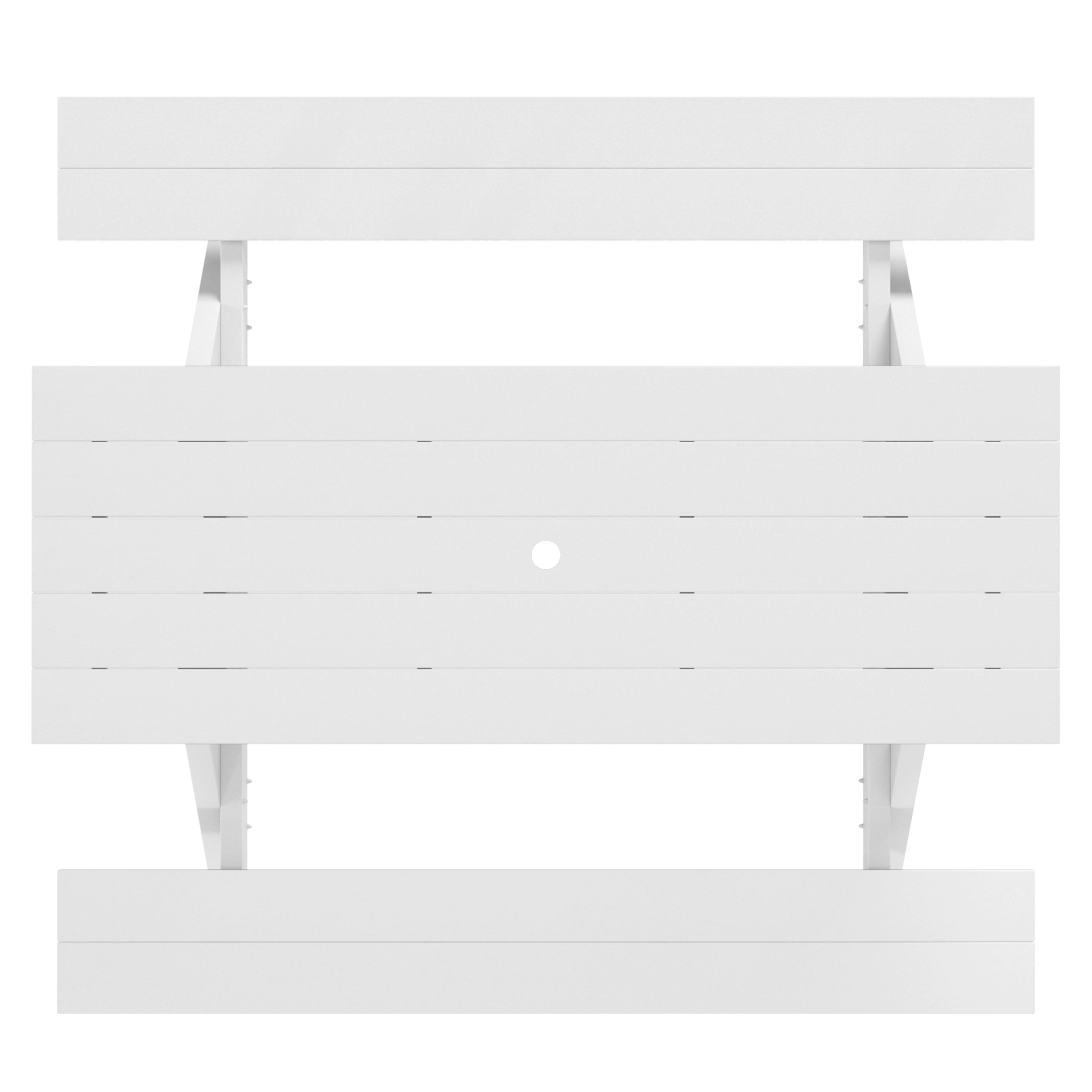 Greenville Outdoor 70" HDPE Plastic Picnic Table Bench With Umbrella Hole