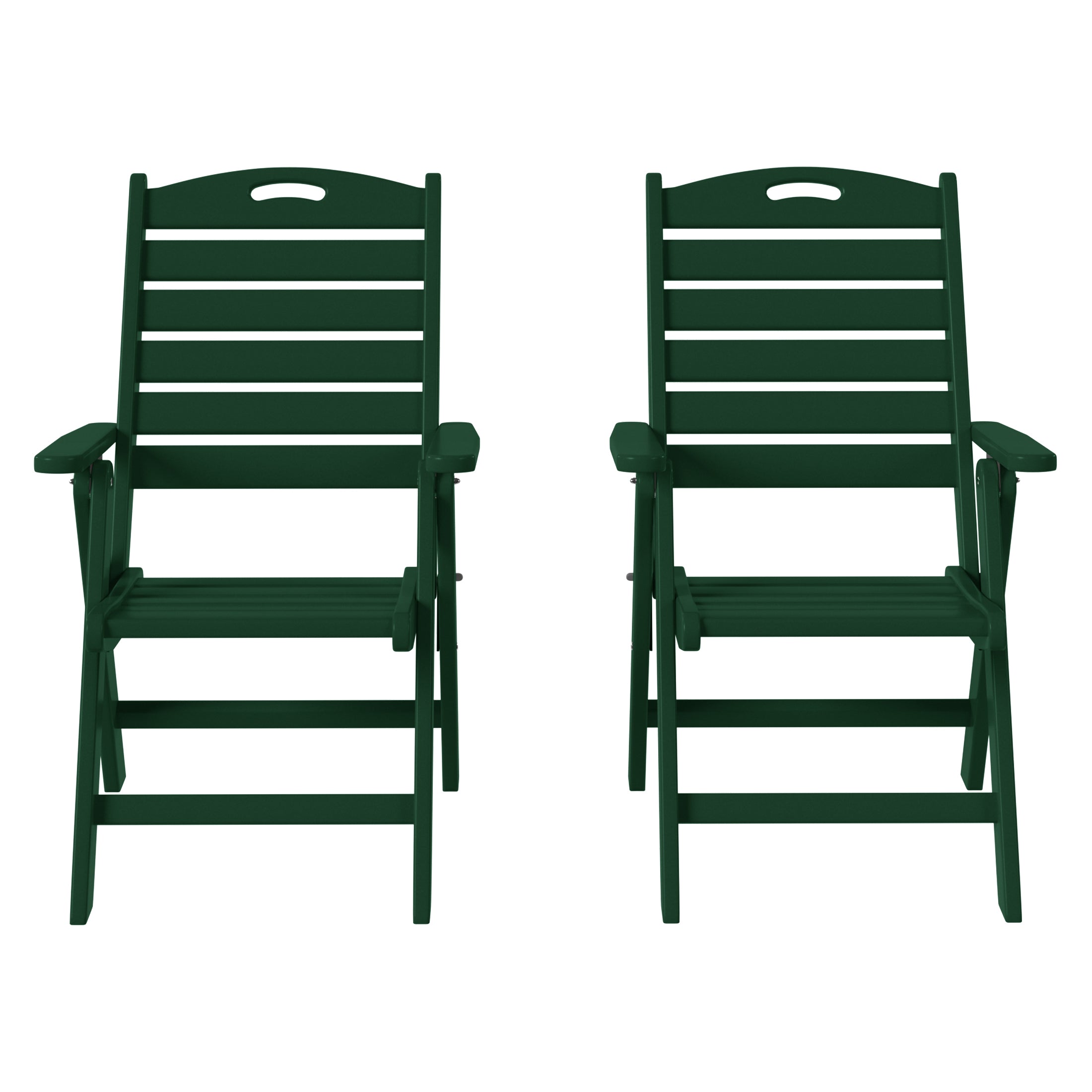 Azura HDPE Adjustable Highback Folding Outdoor Patio Dining Chairs