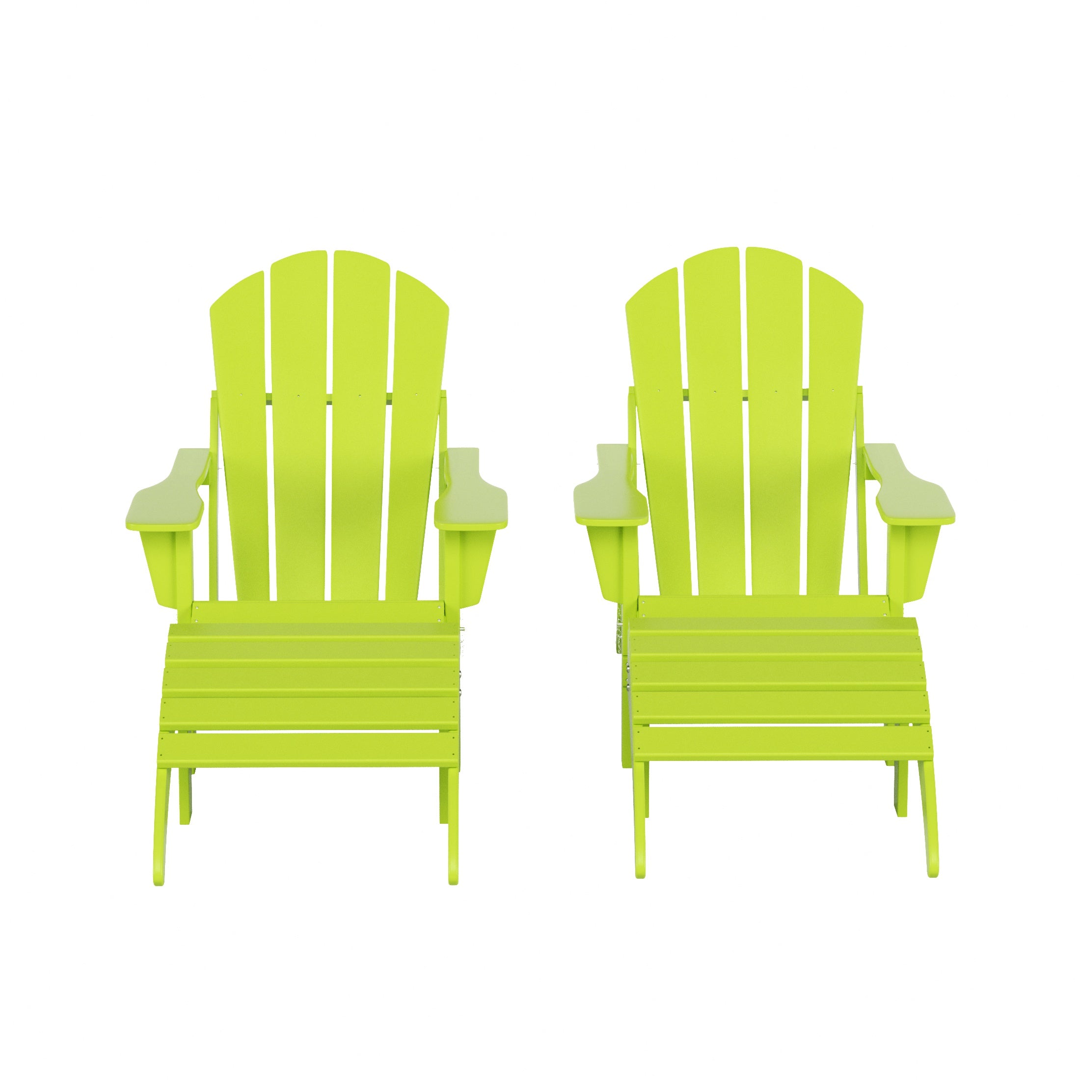 Malibu 4-Piece set classic Adirondack chairs with ottoman (2 seater)