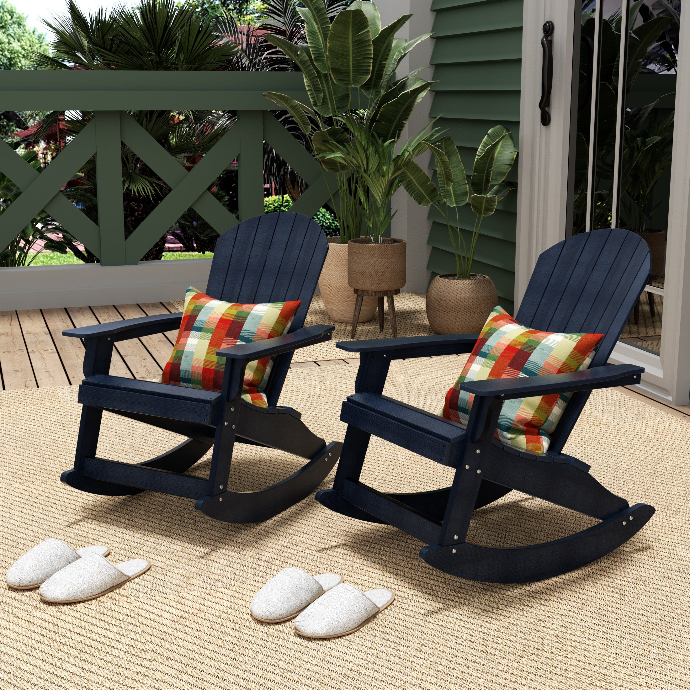 Tuscany HIPS Outdoor Rocking Adirondack Chair (Set of 2)