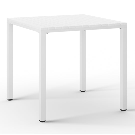 Playa 5-Piece Outdoor Patio Metal Frame Dining Table Set with Stackable Patio Dining Chairs