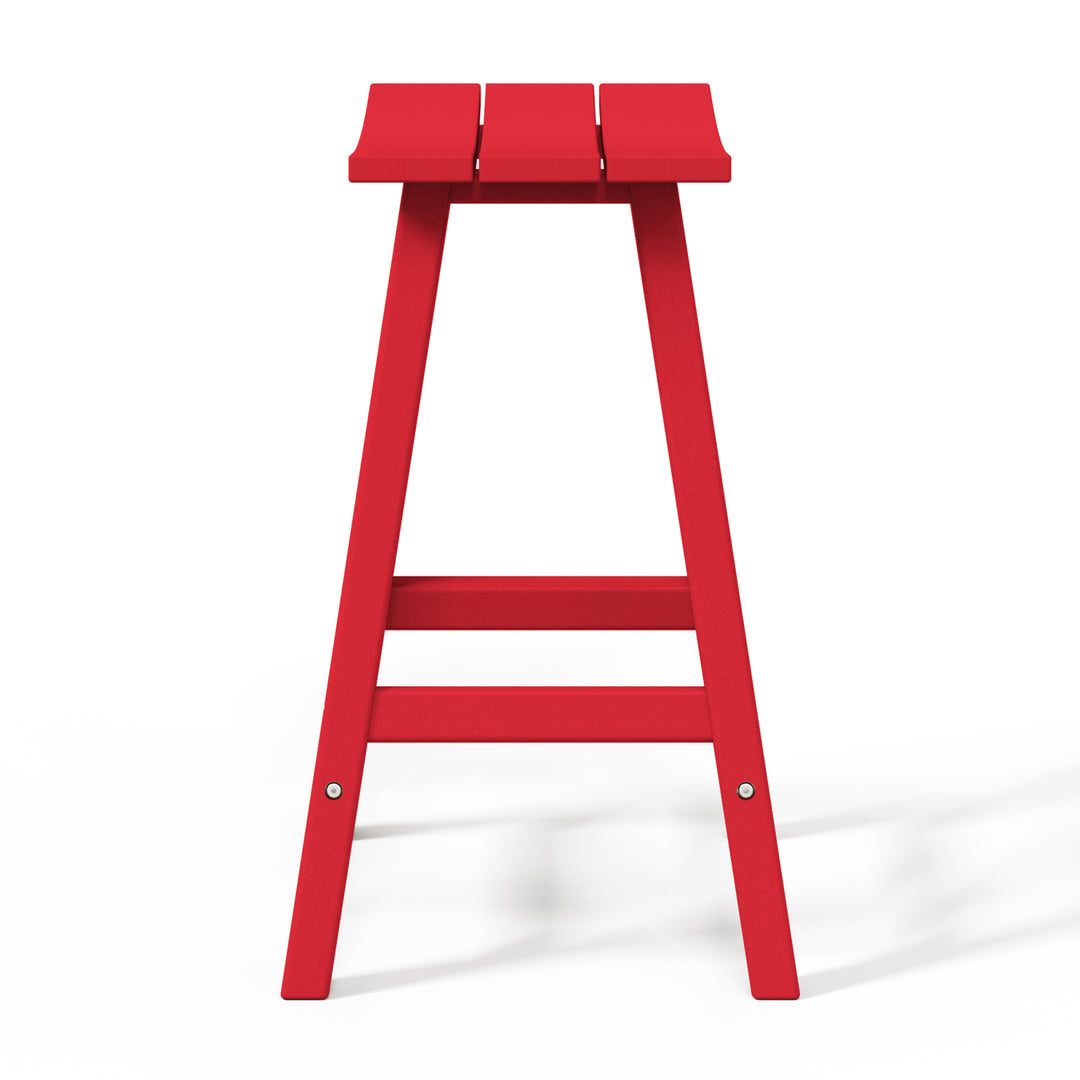 Malibu 2 piece set of 24" height Outdoor / Patio Saddle bar stools