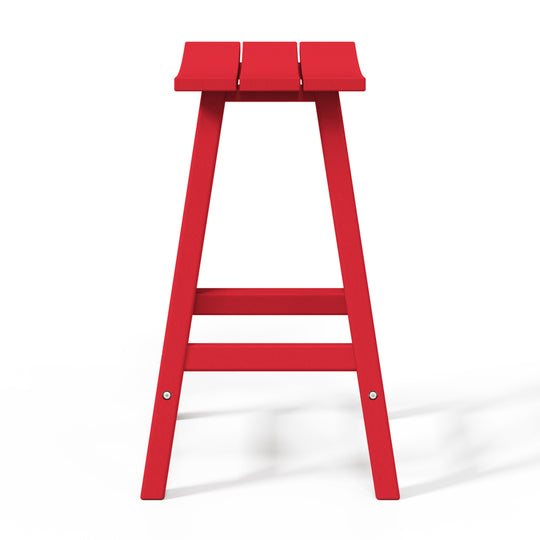 Malibu 24" HDPE Outdoor Patio Counter Height Bar Stools (Set of 3)