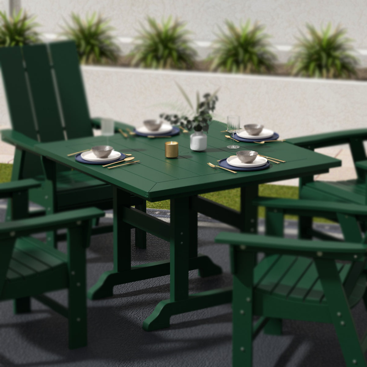 Malibu 43" Outdoor Patio Square Dining Table