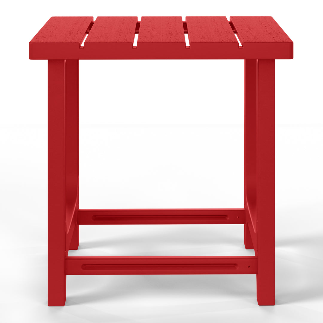 Azura Outdoor 18" HDPE Square Adirondack Patio Side Table