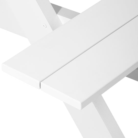 Greenville Outdoor 70" HDPE Plastic Picnic Table Bench With Umbrella Hole