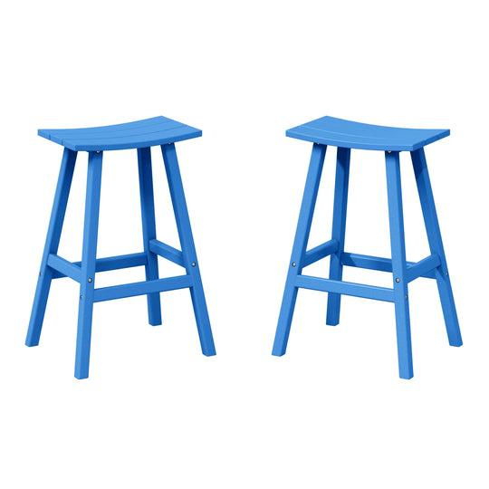 Malibu 2 piece set of 29" height Outdoor / Patio Saddle bar stools