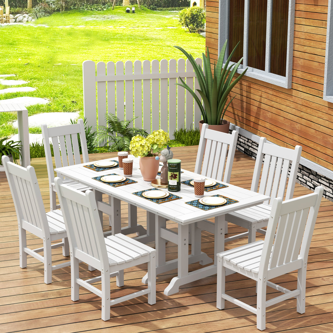 Malibu 7 Piece Outdoor Patio Dining Set Outdoor Table and Chair Set