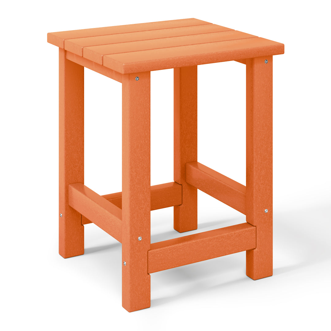 Malibu Kids Outdoor Patio Furniture HDPE Adirondack Square Side Table