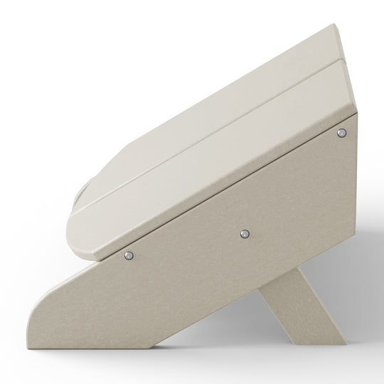 Riviera Modern HDPE Plastic Folding Patio Adirondack Ottoman