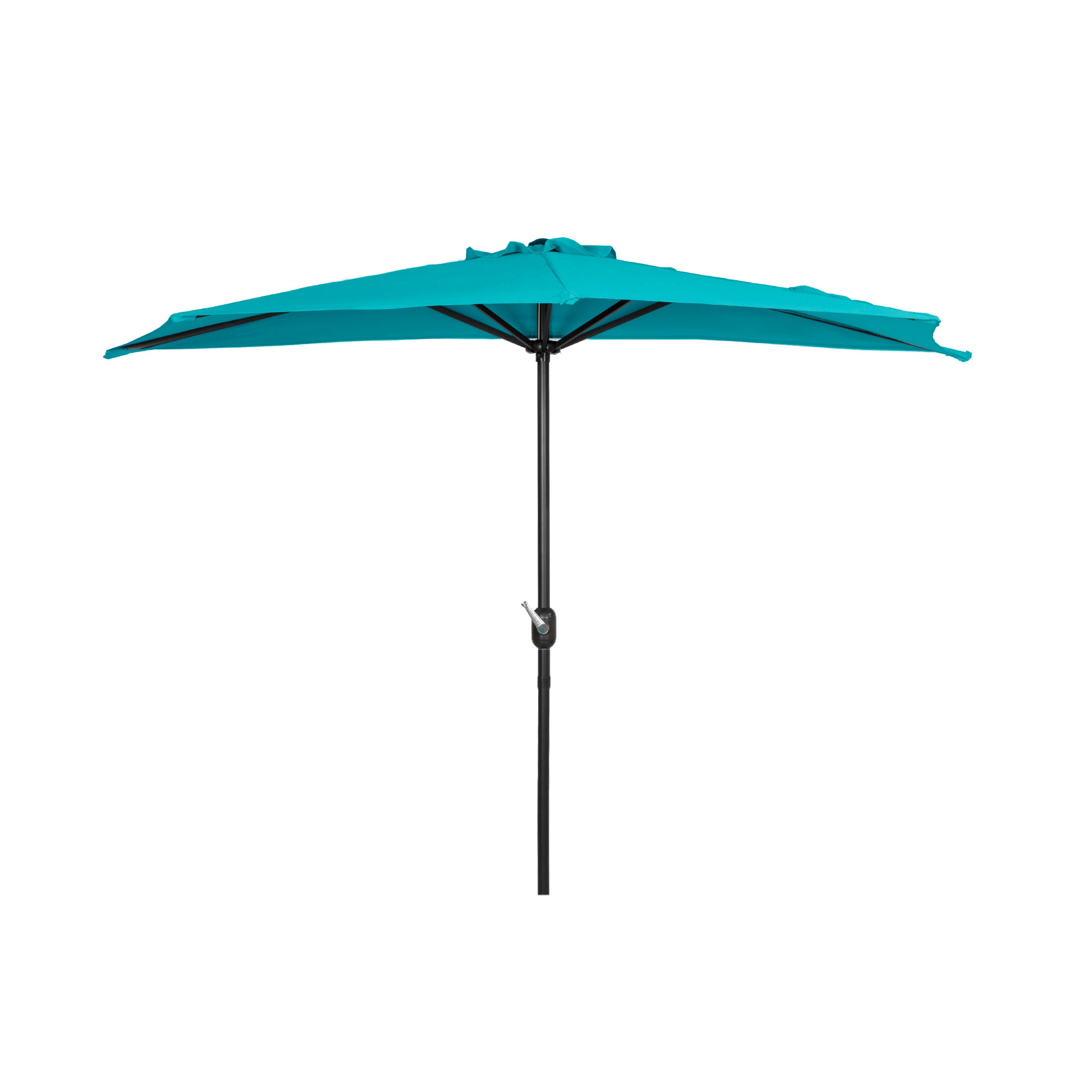 Lanai 9 ft. Aluminum Half Market Crank Lift Patio Umbrella