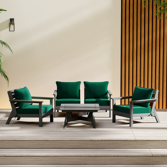 Avalon Outdoor 5-Piece Modular Sectional Patio Furniture Sofa Set