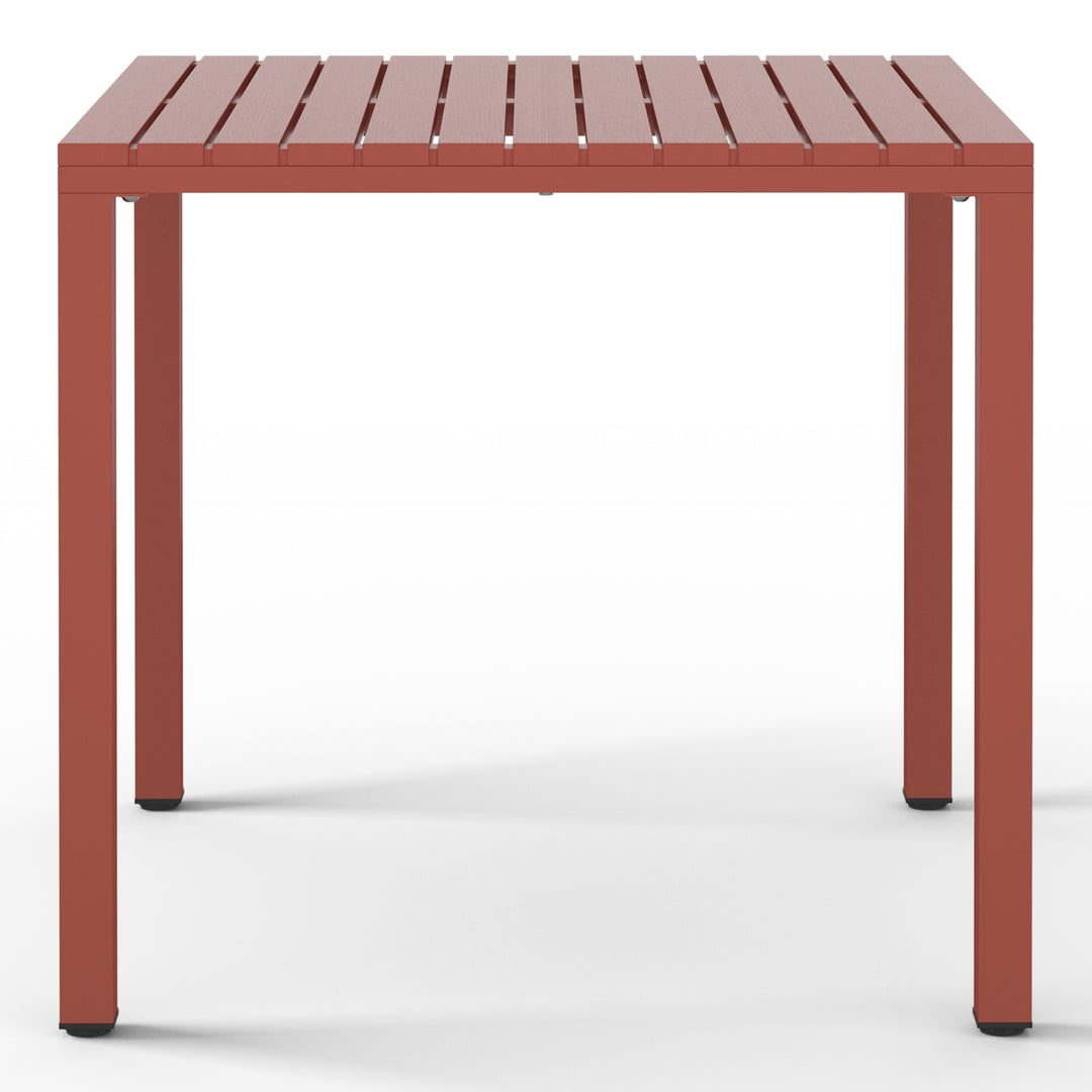 Playa 31.5" Iron Metal Frame Outdoor Square Patio Dining Table