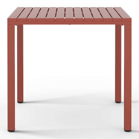 Playa 31.5" Iron Metal Frame Outdoor Square Patio Dining Table
