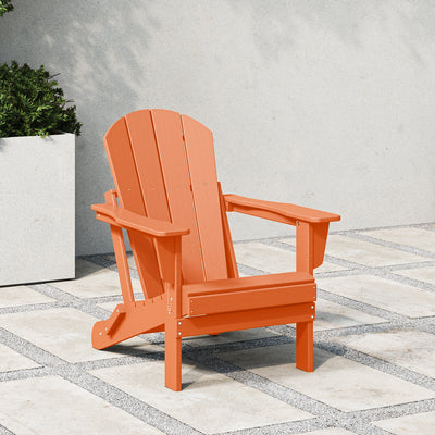 Malibu HDPE Outdoor Patio Folding Poly Adirondack Chair