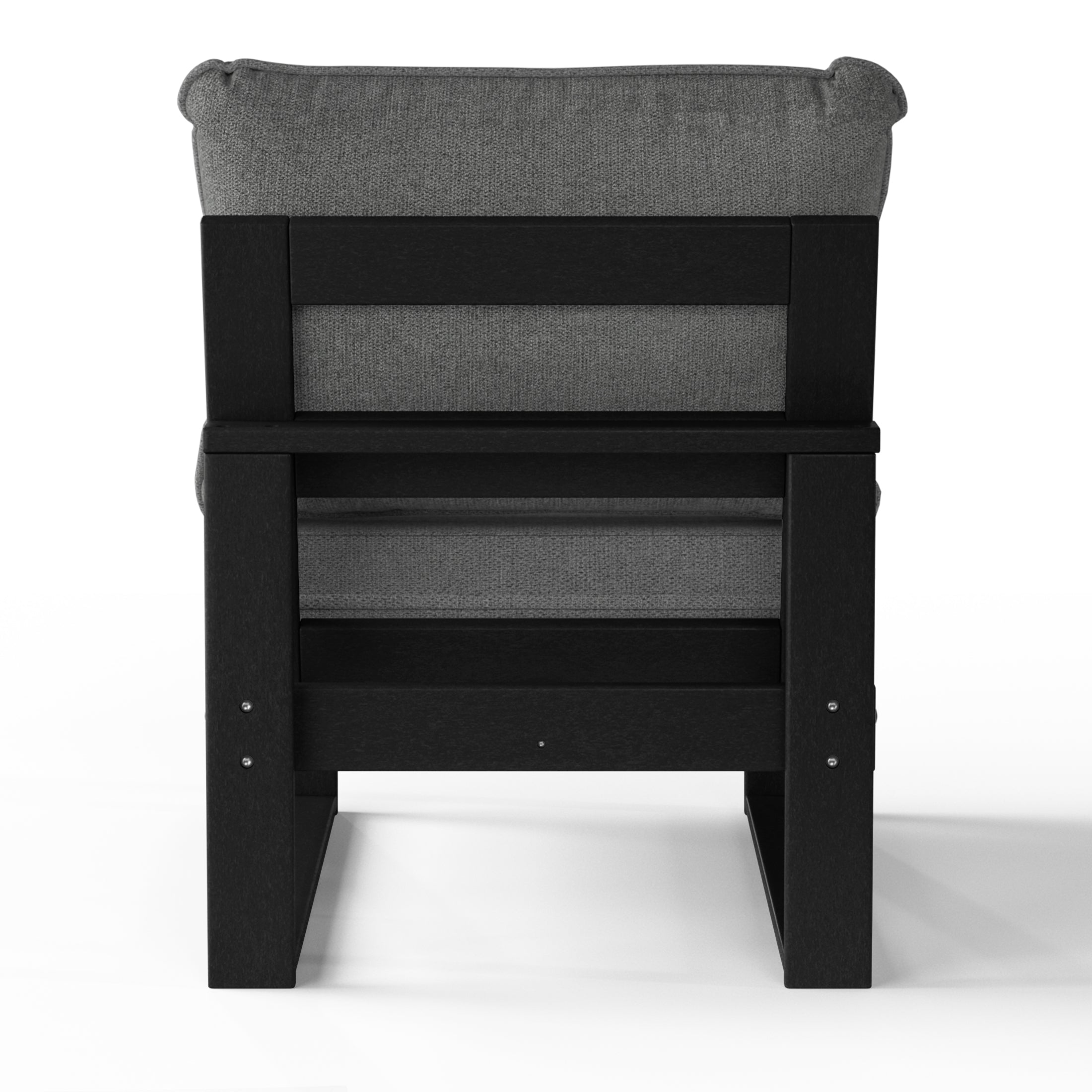 Montara Outdoor HDPE Sectional Armless Chair with Water-Proof Patio Cushions
