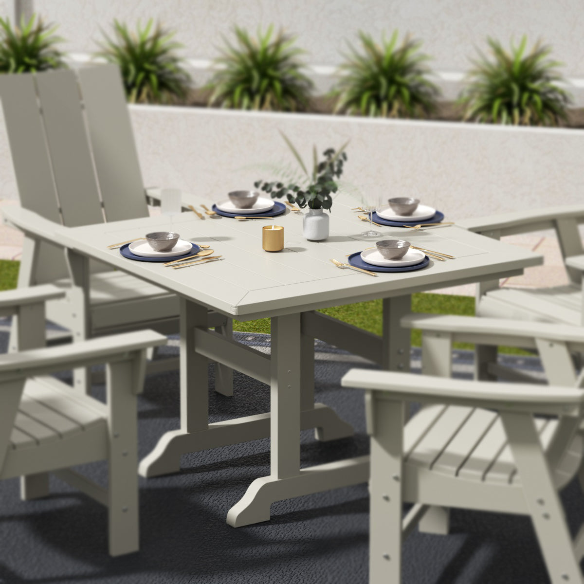 Malibu 43" Outdoor Patio Square Dining Table