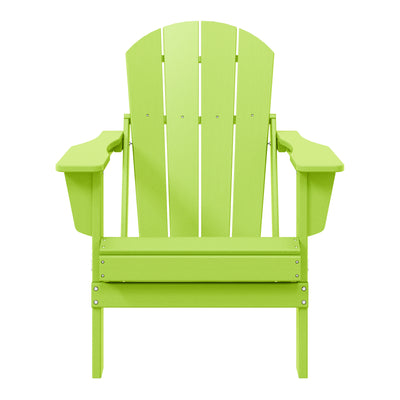 Malibu HDPE Outdoor Patio Folding Poly Adirondack Chair