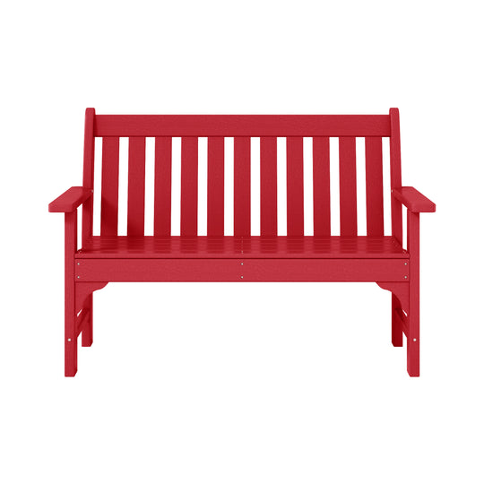 Malibu Outdoor 2-Person All-Weather HDPE Front Porch Garden Bench