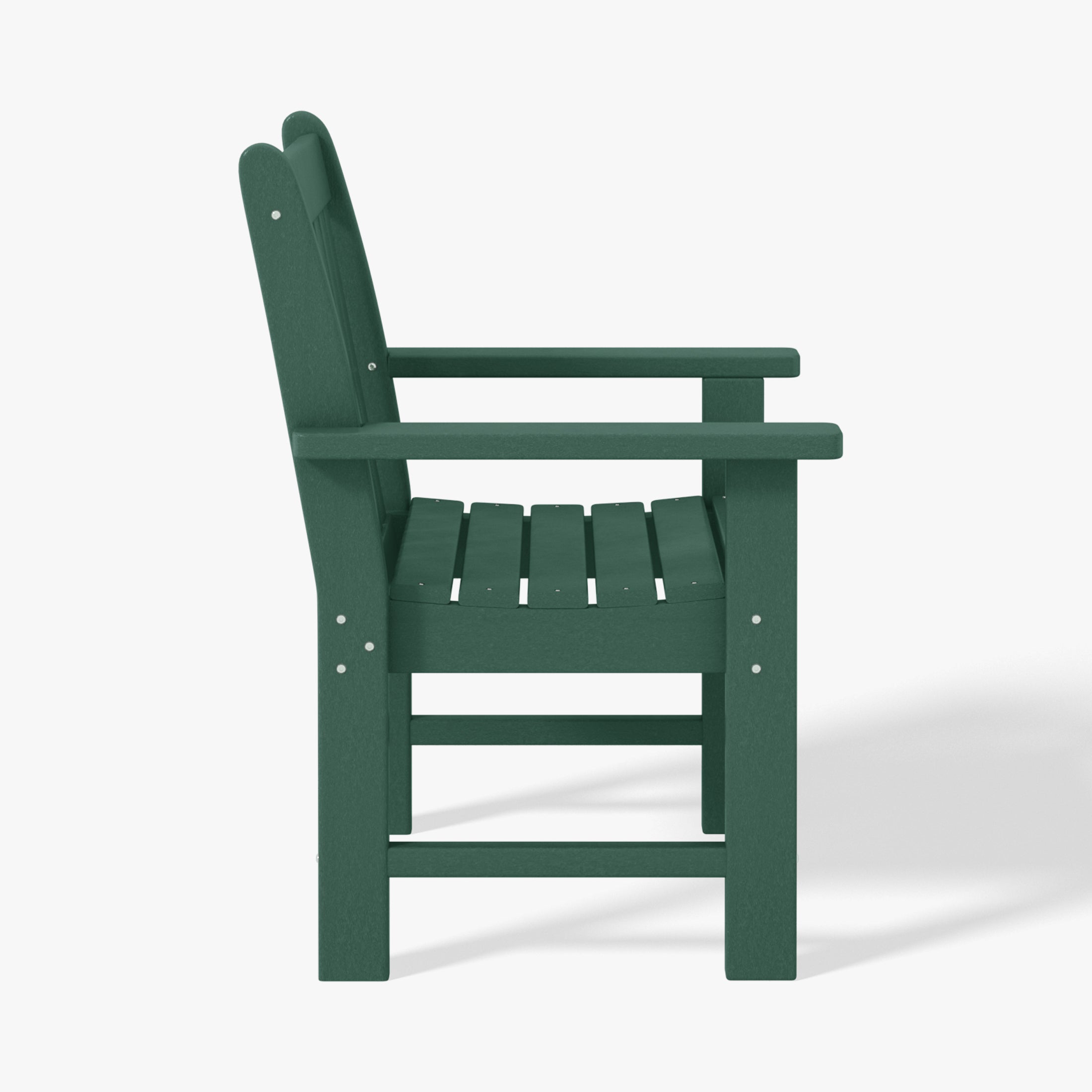 Malibu Outdoor Patio 3-Piece HDPE Adirondack Garden Chairs with Square Adirondack Side Table Set