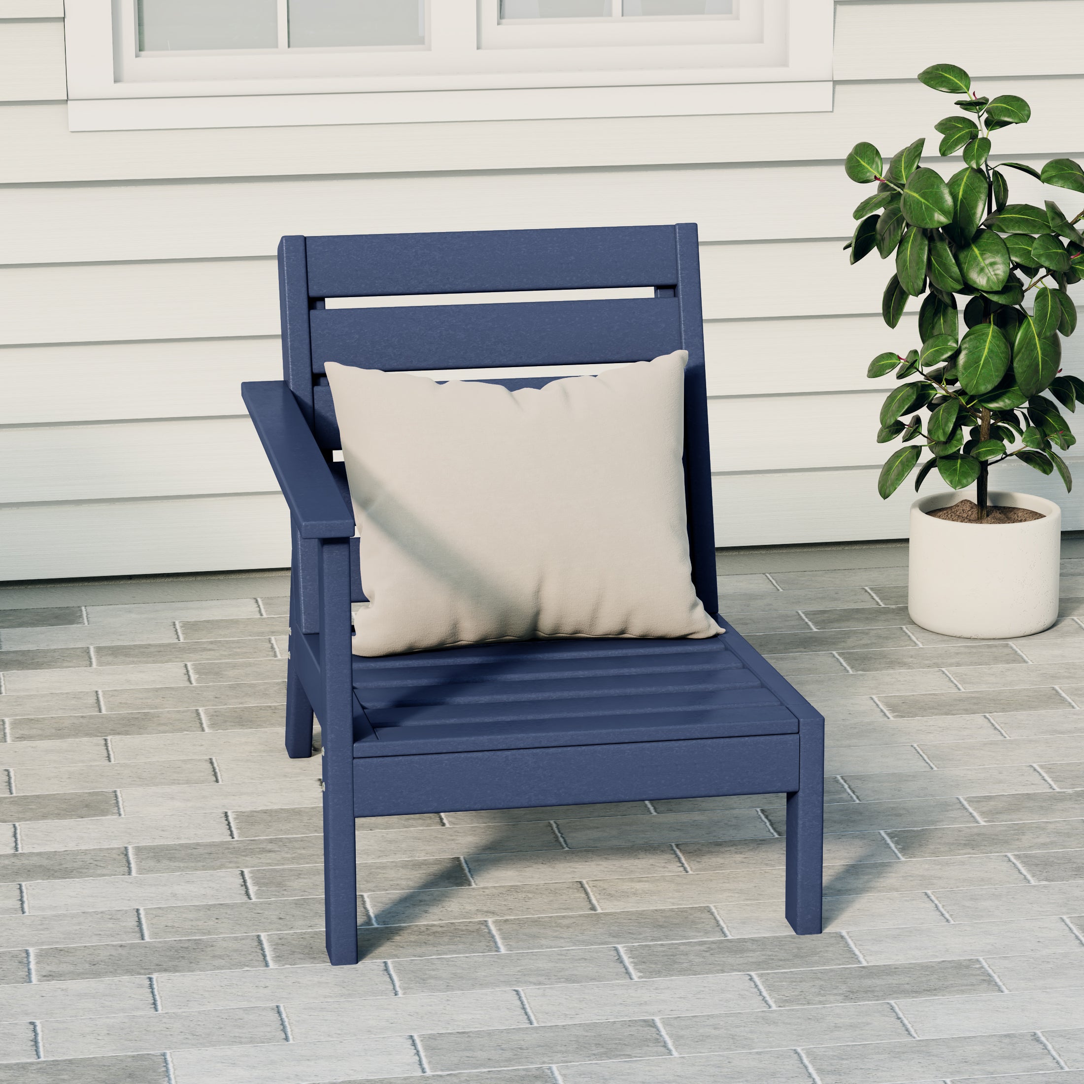 Avalon Outdoor Patio HDPE Left Arm Facing Deep Seating Corner Chair