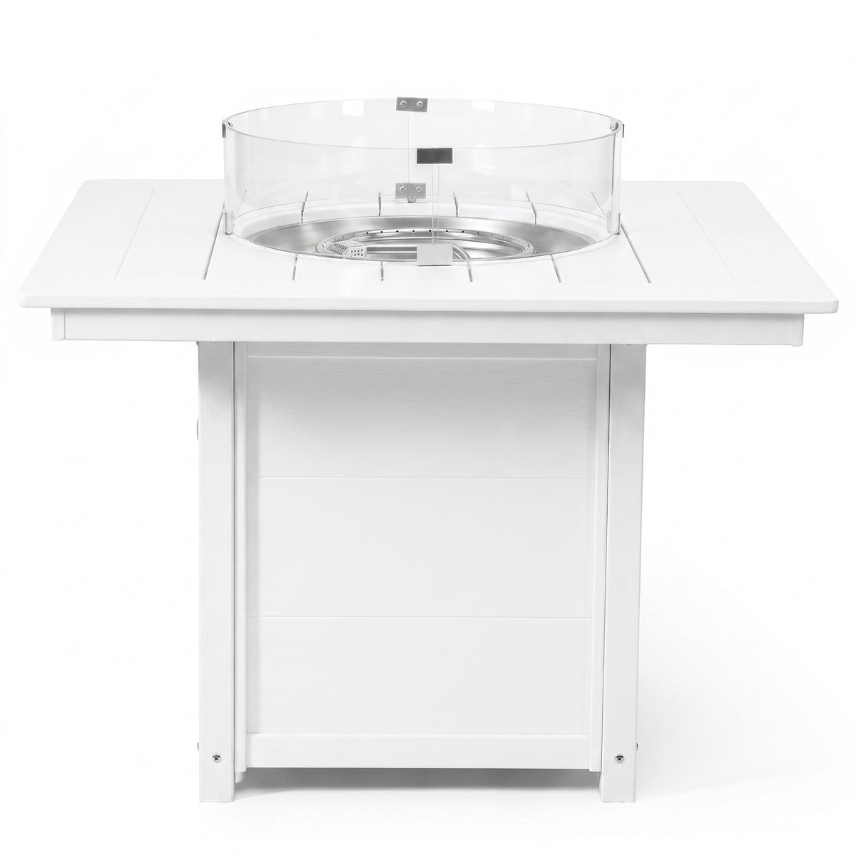 Helios Modern Outdoor Patio Propane 42" Square Fire Pit Table