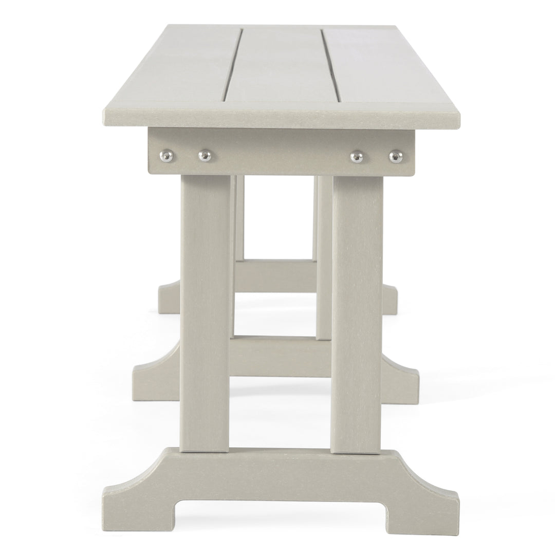 Malibu 65" Outdoor Patio Trestle Dining Bench