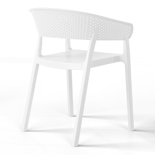 Playa Outdoor Modern Stackable Plastic Resin Patio Dining Armchair (Set of 2)