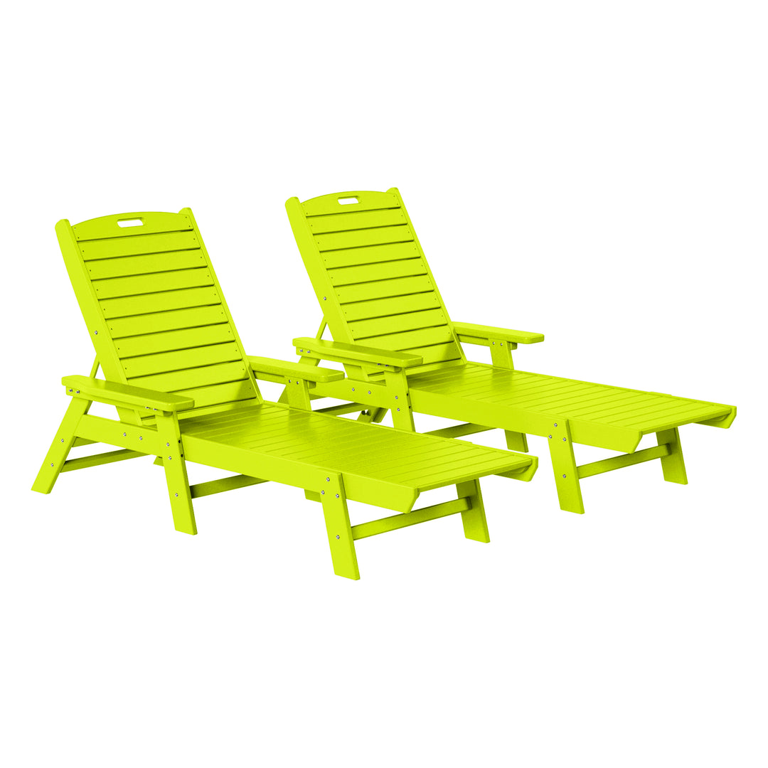 Malibu Poly Reclining Chaise Lounge (Set Of 2)