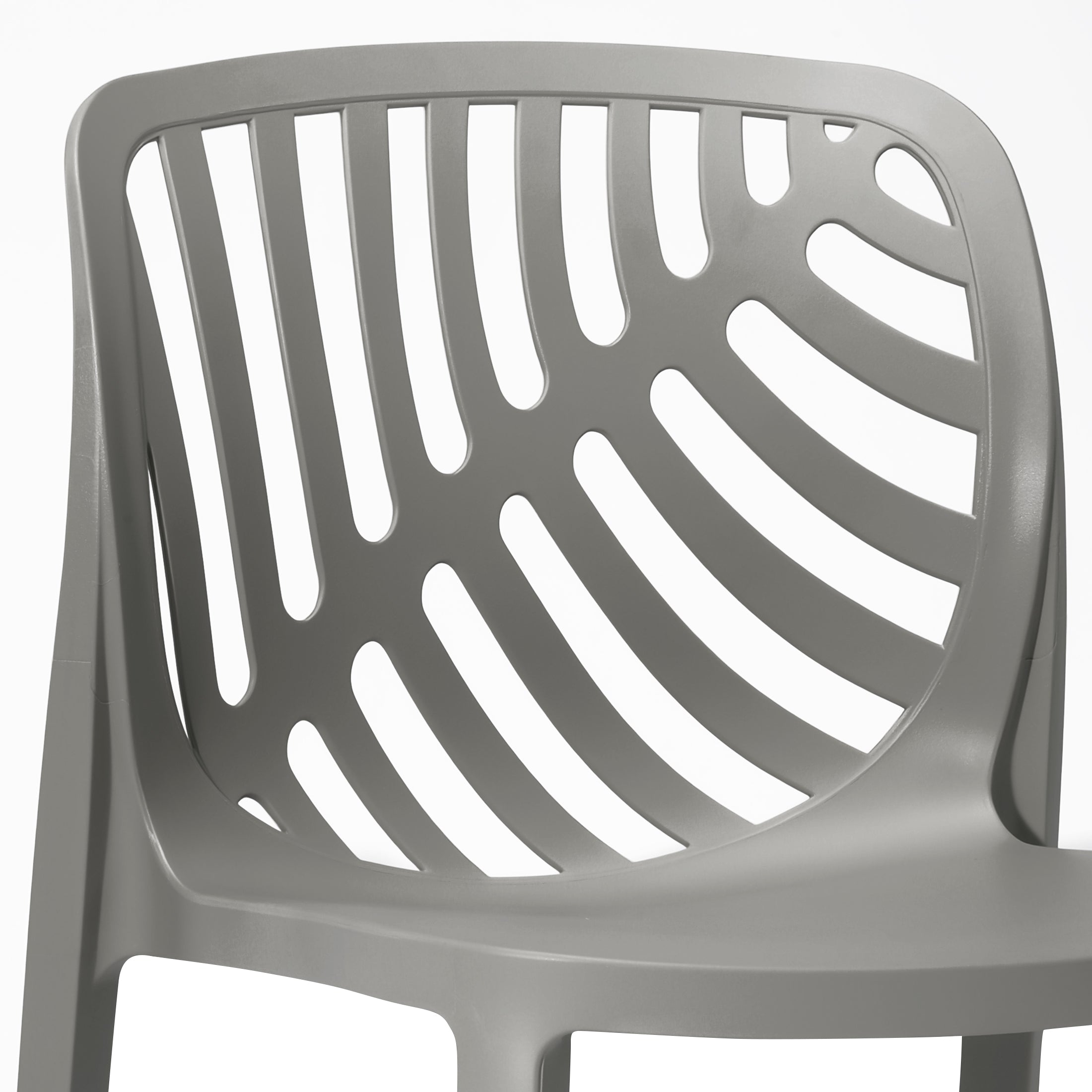 Playa Outdoor Modern Stackable Polypropylene Plastic Patio Bistro Dining Side Chairs (Set of 2)