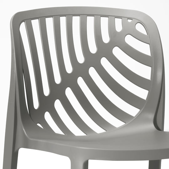 Playa Outdoor Modern Stackable Polypropylene Plastic Patio Bistro Dining Side Chairs (Set of 2)