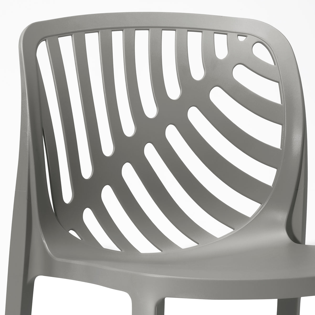 Playa Outdoor Modern Stackable Polypropylene Plastic Patio Bistro Dining Side Chairs (Set of 2)