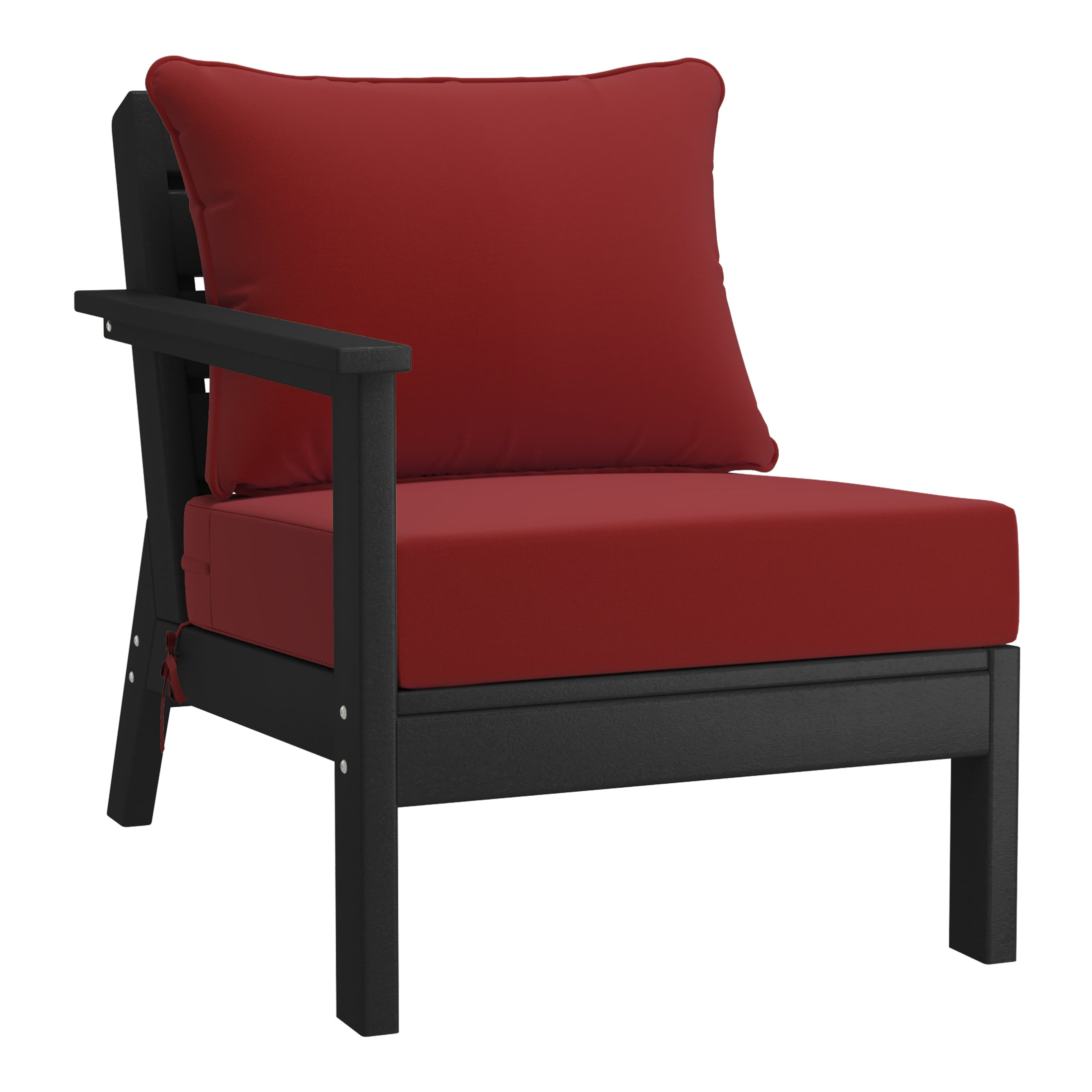 Avalon Outdoor Patio HDPE Sectional Sofa with Patio Cushions
