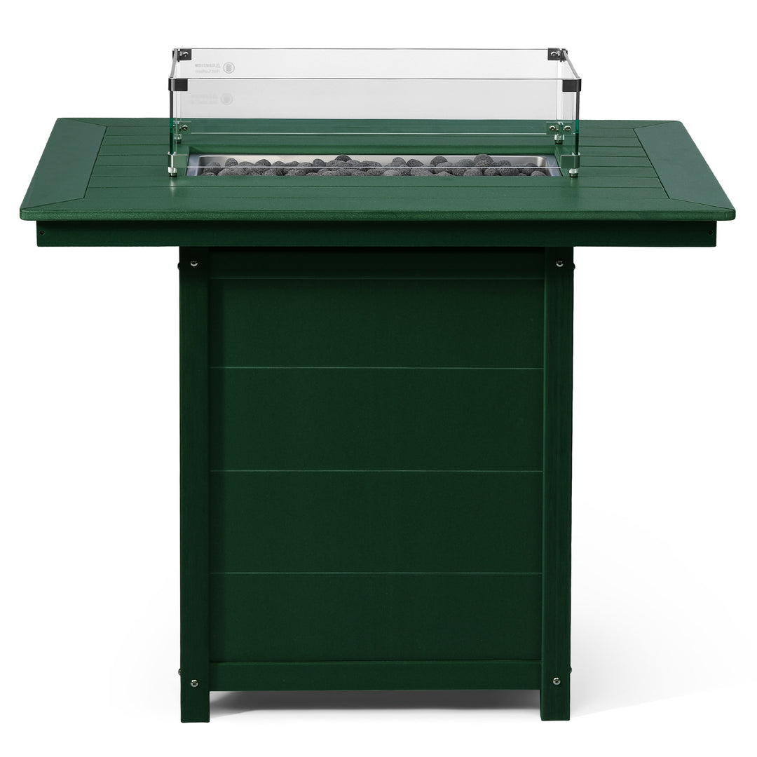 Helios 46" Modern Outdoor Patio Gas Propane Rectangle Fire Pit Table