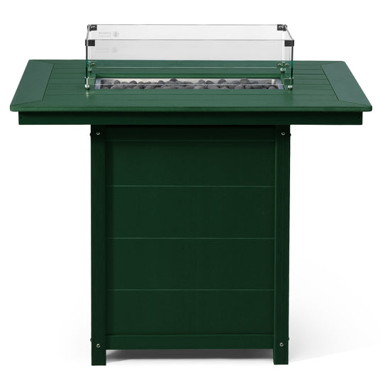 Helios 46" Modern Outdoor Patio Gas Propane Rectangle Fire Pit Table
