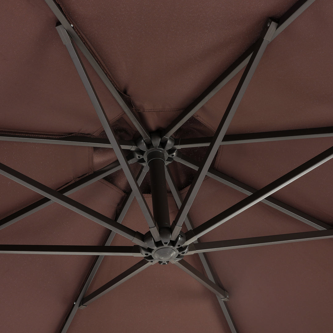 Julia 10 ft. Outdoor / Patio Cantilever Hanging Umbrella