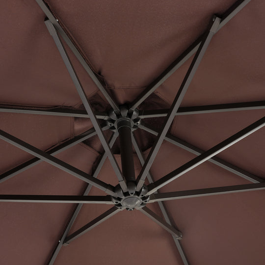 Julia 10 ft. Outdoor / Patio Cantilever Hanging Umbrella