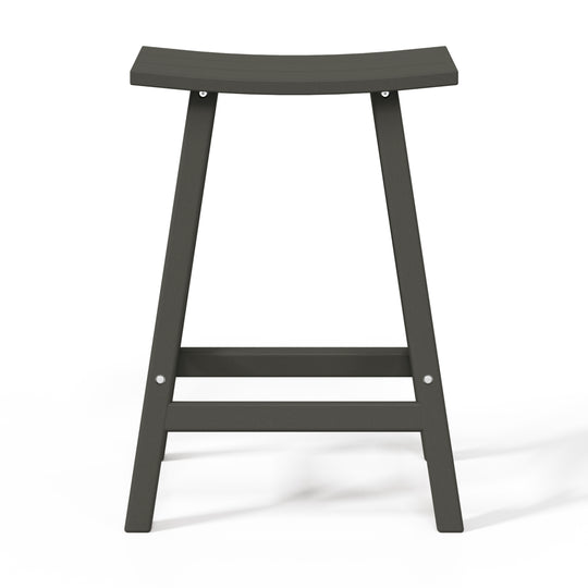 Malibu 2 piece set of 24" height Outdoor / Patio Saddle bar stools