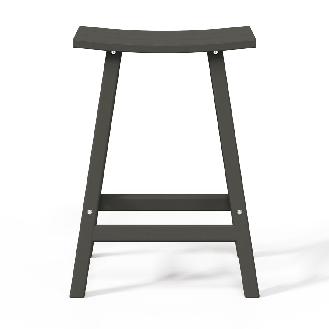 Malibu 24" HDPE Outdoor Patio Counter Height Bar Stool