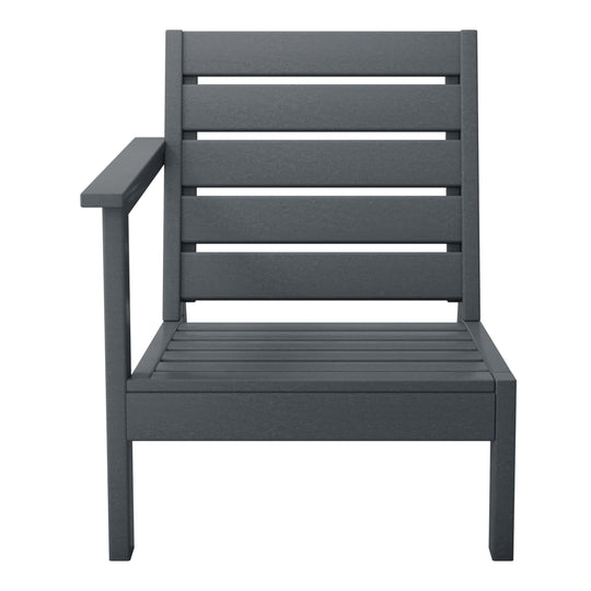 Avalon Outdoor Patio HDPE Left Arm Facing Deep Seating Corner Chair