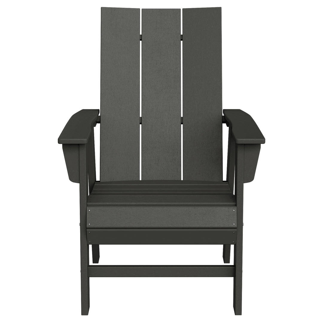 Ashore Outdoor Patio HDPE Plastic Modern Adirondack Dining Chair