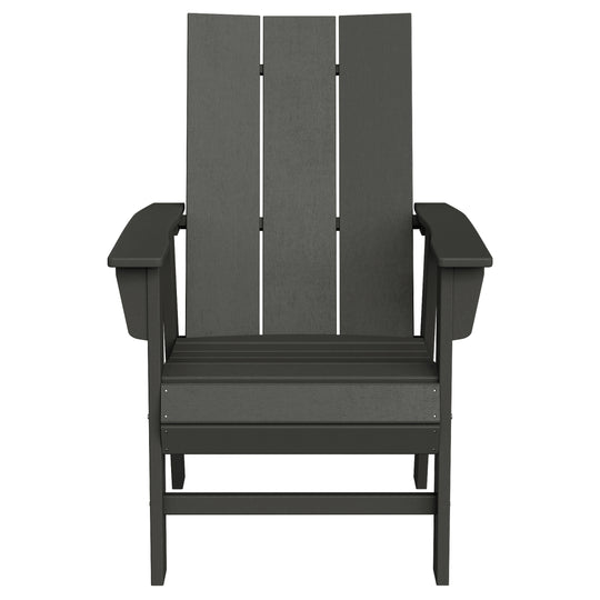 Ashore Outdoor Patio HDPE Plastic Modern Adirondack Dining Chair