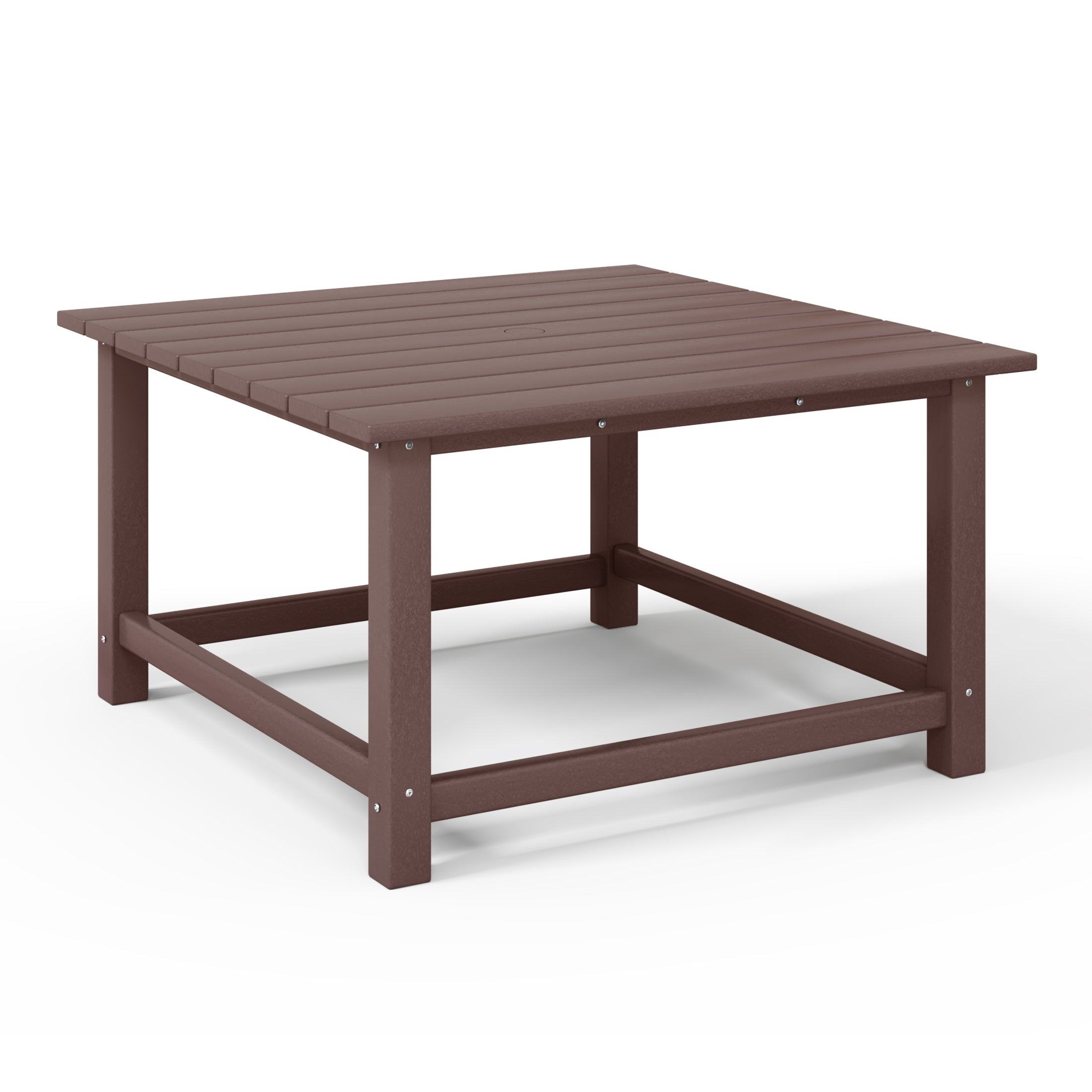 Malibu Low Outdoor HDPE Square Patio Coffee Table