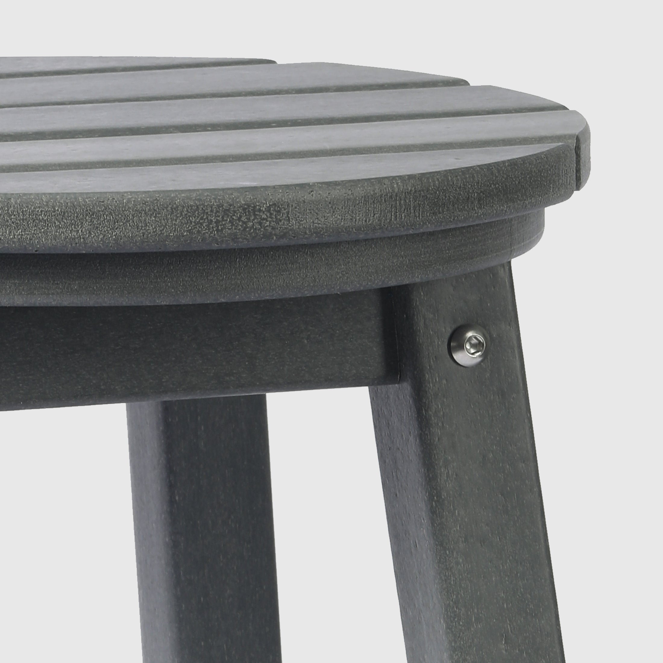 Malibu 24" HDPE Outdoor Patio Round Counter Height Bar Stool