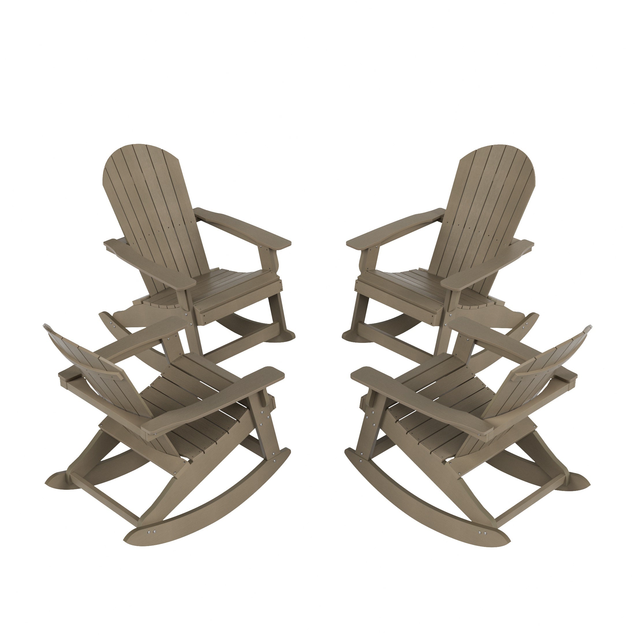 Tuscany Outdoor Rocking Adirondack Chair (Set of 4)