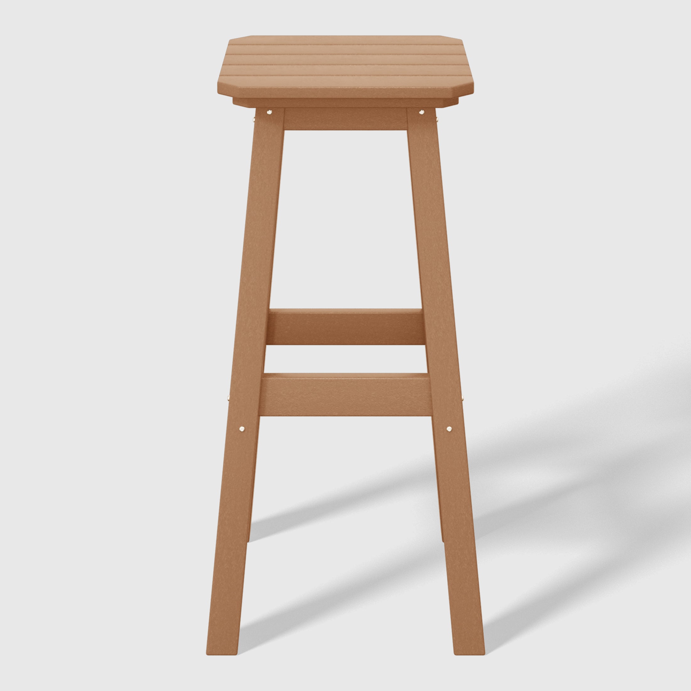 Malibu 29" HDPE Outdoor Patio Square Bar Stools (Set of 3)