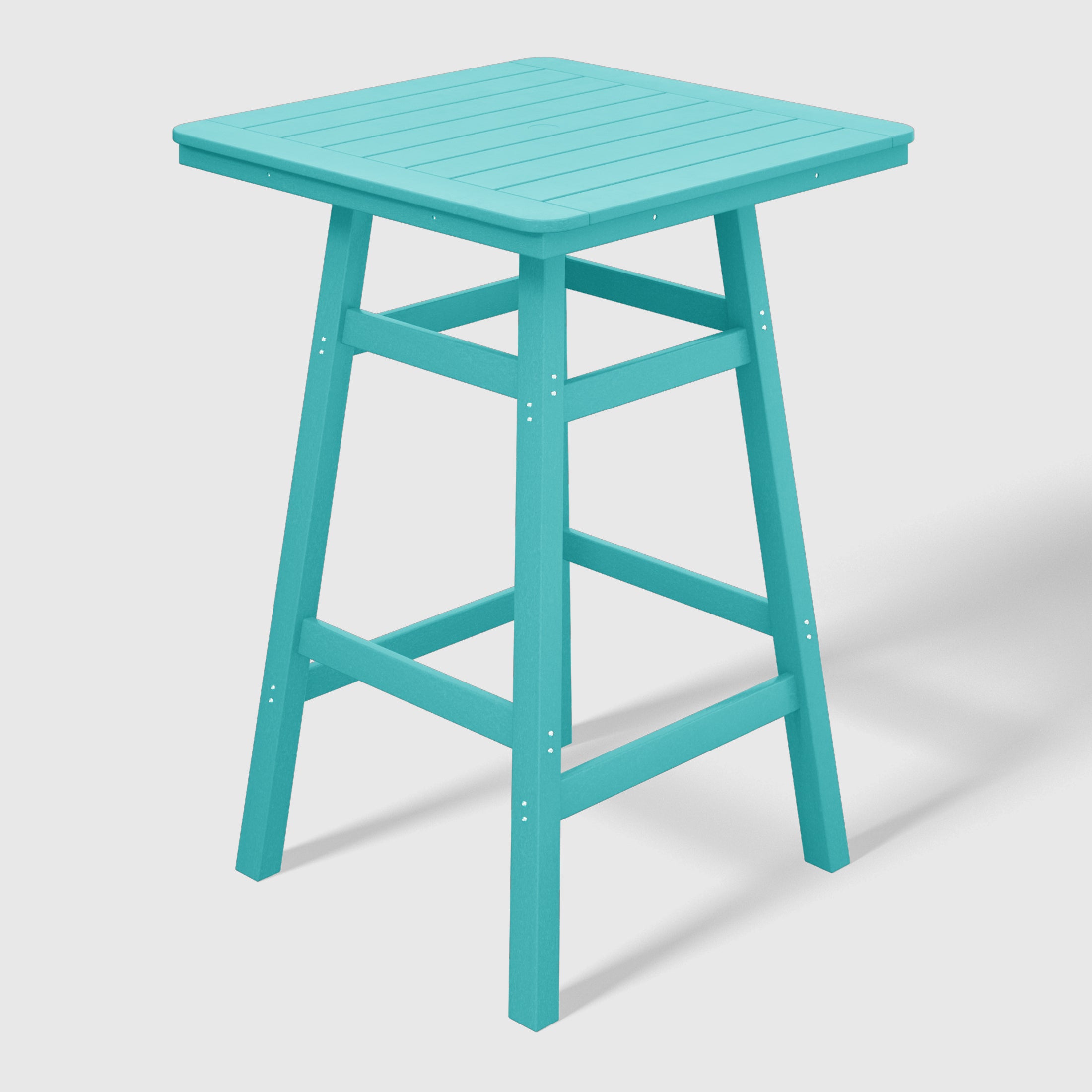 Malibu 30" Square Outdoor Patio Bistro Bar Table With Umbrella Hole