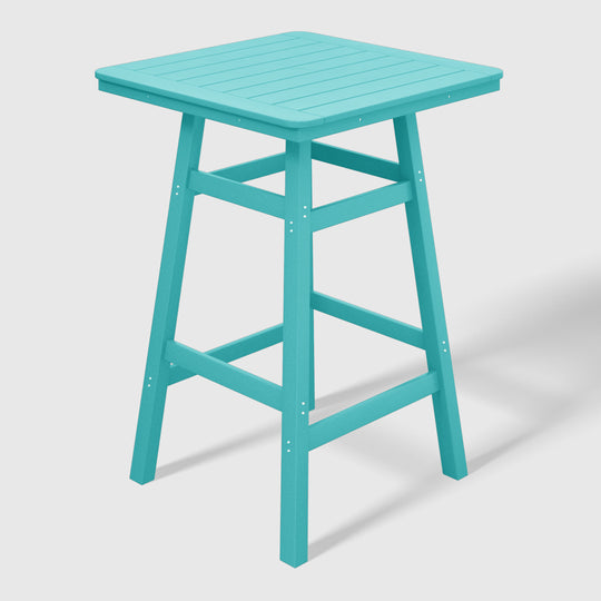 Malibu 30" Square Outdoor Patio Bistro Bar Table With Umbrella Hole