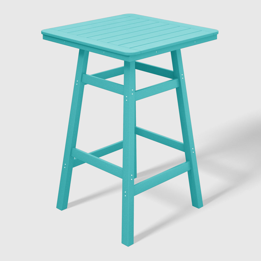 Malibu 5-Piece HDPE Outdoor Patio Dining Bar Bistro Table Set with Bar Stools