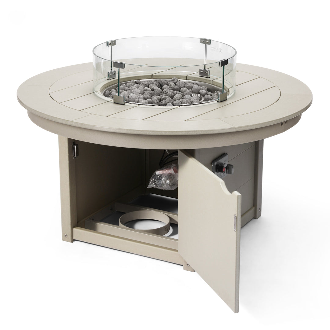 Helios 47" Modern Outdoor 55,000 BTU Patio Propane Round Fire Pit Table